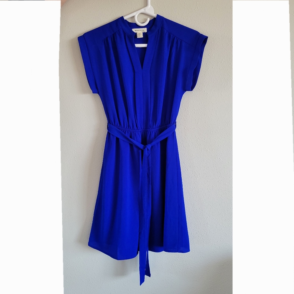 Monteau Mini Dress Blue Size Small